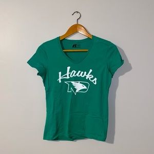 UND Fighting Hawks V Neck Tee